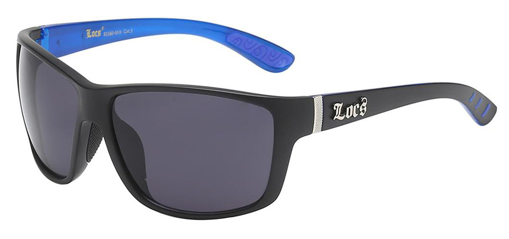 Locs 91140 Blue Inner Arms Sunglasses | Gangster Cholo Matte Wrap