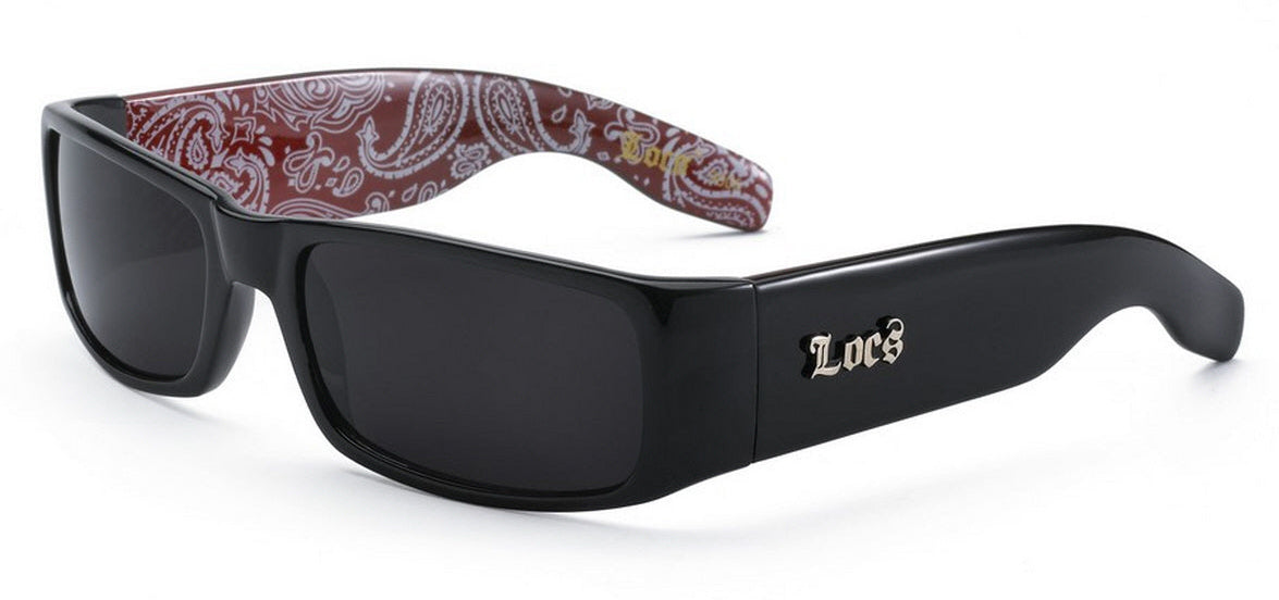 Locs 9006 Red BANDANA Black Sunglasses | Gangster Cholo OG MAD DOG