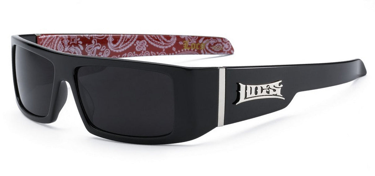 Locs 9058 Red BANDANA Black Sunglasses | Gangster Cholo Men