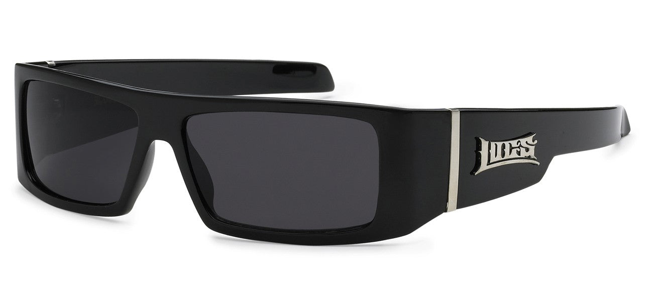 Locs 9058 Black Sunglasses | Authentic Gangster Rectangular Men's